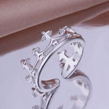 Free Shipping 925 jewelry silver plated Ring Fine Fashion Silver Plated Zircon Women&Men Finger Jewelry Ring SMTR189 2024 - buy cheap