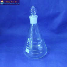 500ML 1PC de cristal frasco cónico con tapa matraz de Erlenmeyer de vidrio triángulo frasco de laboratorio 2024 - compra barato