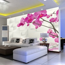Beibehang, TV personalizada en 3 d, decoración moderna romántica para el hogar, papel tapiz de flores para dormitorio, sofá, papel tapiz para foto, papel tapiz 2024 - compra barato