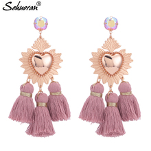 Sehuoran Tassel Earrings For Woman Brincos Are Big Earrings Long Pendients Boho Wedding Earrings Fashion Jewelry Oorbellen Gifts 2024 - buy cheap