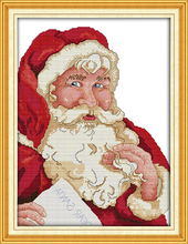 Набор для вышивки крестиком Санта-Клаус (5), мультяшный Рисунок 14 карат, 11 карат, печать, вышивка холстом, рукоделие «сделай сам» 2024 - купить недорого