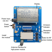 (2 unids/lote) LoRa1276F30(500mW)/1278F30(1W) Placa de demostración de prueba de pantalla LCD NiceRF para módulo transceptor sx1276/sx1278 2024 - compra barato