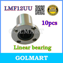 10pcs LMF12UU Flange Linear Motion Bearing / Flange Linear Bush for 12mm Linear round shaft rail 2024 - buy cheap