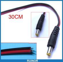 50pcs 5.5mm x 2.1mm DC Power Plug Male Charger Connector Red Black Cable 30cm 2024 - buy cheap