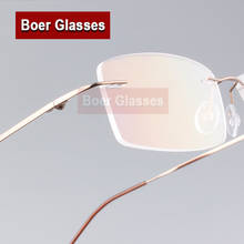Stainless Steel Male Eyeglasses light weight Men Frames Rimless Glasses Myopia Spectacle Optical Prescription 763 2024 - buy cheap