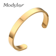 Modyle Fashion Bracelets for Women Stainless Steel Cuff Bangle for Men Girls Jewelry Black Gold-color Silver-color Pulseras 2024 - buy cheap