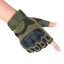 Tactical Fingerless Gloves Military Army Shooting Bicycle Paintball Airsoft Carbon Hard Knuckle Half Finger Gloves 3 Colors 2024 - buy cheap