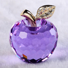 New Crystal apple home decoration crafts fruit rhinestone Figurines & Miniatures Christmas Eve lover gift birthday present 2024 - buy cheap