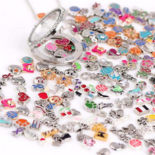 Floating Locket Newest Assorted Floating Locket Charms For Living Glass Locket Christmas Gift Round Birthstone For memory locket 2024 - buy cheap