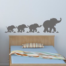 Elefante família crianças quarto sala de jogos muursticker sala estar quarto removível vinil arte adesivo de parede deraction b076 2024 - compre barato