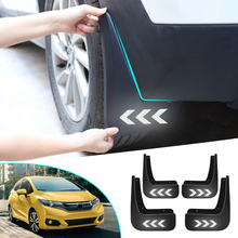 For Honda Jazz 2014-2017 Car Mudflaps Fender Flares Mud Flaps Splash Guards Safety Reflective Warning Mud Guards 4Pcs 2024 - compre barato