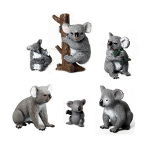 Пластиковая статуя коалы, реалистичное животное, коллекция дикой природы, фигурка медведь, скалолазание на дереве, игрушечная фигурка, ручная роспись, модель 2024 - купить недорого