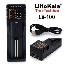 Liitokala-carregador de pilhas lii-100 500lcd, carregamento de 18650 3.7v 18350 18500 16340 10440 14500 v aa aaa nimh 2024 - compre barato