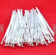 200PCS Silver Plated Headpins Head Pins Jewelry Findings 30mm - 26g - Top Quality Fashion DIY Accessory Jewelry Making 2024 - buy cheap