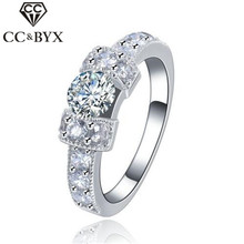 Qualidade superior adorável casamento anéis de noivado para mulher 0.8 quilates cz anel bonito jóias das mulheres presentes cc142 2024 - compre barato