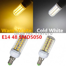 High Brightness LED Bulb 48 LED SMD5050 LED Corn Bulb with cover 360 degree E14 LED Candle Bulb Warm White/Cold White AC220V 2024 - buy cheap