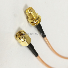 10*New  RP SMA male plug   Connector Switch  RP SMA Female jack  Convertor RG316 Wholesale  Fast Ship 15CM 6"Adapter 2024 - buy cheap