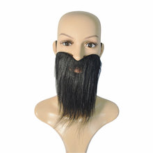 Vestido negro de fiesta de Halloween, barbas falsas y bigote, accesorios de teatro, disfraz de fantasía pirata, gran barba 2024 - compra barato