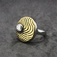 Новое Золотое круглое кольцо из нержавеющей стали 316L, популярное мужское полированное крутое кольцо в стиле панк 2024 - купить недорого
