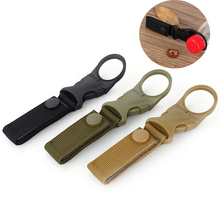 Outdoor Tactical Nylon Webbing Water Bottle Hang Buckle EDC Multi-function Carabiner Portable Keychain Webbing Strap For Hiking 2024 - compre barato