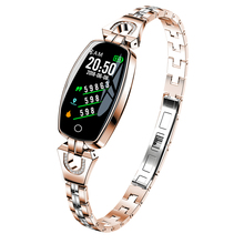 Smartwatch feminino h8, à prova d'água, ip67, monitor de pressão arterial, frequência cardíaca, rastreador fitness 2024 - compre barato