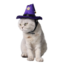 Halloween Witch Hat For Cats Purple Cat Cap Christmas Accessories For Small Dogs Party Dressing Funny Costume Pet Supplies 2024 - buy cheap