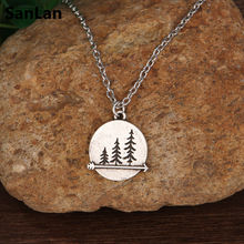 SanLan-collar de flecha Simple, árbol de pino del bosque, widelust, regalo de graduación/regalo para ella, 1 Uds. 2024 - compra barato