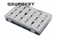 Qsupokey 18 tipos misturados 415 pces fixador de carro universal amortecedor fixo braçadeira tipo clipe para automóvel série prendedor 2024 - compre barato