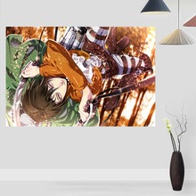 Modern Picture Attack On Titan Poster Paintings For Living Room Wall Art Silk Fabric Cloth Decoration Poster For Children Gift 2024 - buy cheap