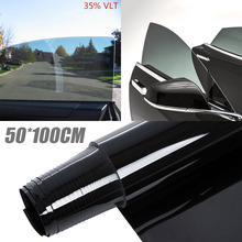 50*100CM 90% Anti-UV Window Tint Shade Film Tinting Roll Kit VLT 35% Black Glass Auto Car Light Stickers 2024 - buy cheap