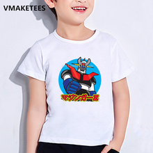 Kids Summer Girls & Boys Cartoon T shirts Japanese Anime Robot Mazinger Z Print Children's T-shirt Funny Baby Clothes,HKP5186 2024 - buy cheap
