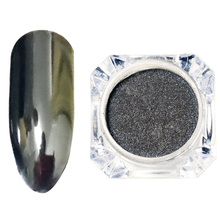 1 Bottle Black Mirror Effect Nail Glitter Powder Dust Chrome Pigment Shiny Manicure Nail Art Decoration Flakes 2024 - buy cheap