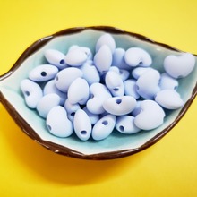 500 шт Детские зубные кольца свободные Силиконовые бусы в форме сердца для соски цепи клипсы ожерелье-Прорезыватель Браслет BPA бесплатно жевательные игрушки 2024 - купить недорого