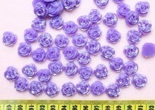 set of 500pcs of 12mm Acrylic Bling rose cabochons purple shiny for diy YZ0050 you pick colors 2024 - buy cheap