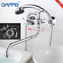 GAPPO-Juego de ducha de alta calidad, mezclador de agua del fregadero, bañera de latón, baño de pared manual, bañador de bronce, G2243 2024 - compra barato