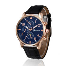 Men Watch Retro Design Leather Band Analog Alloy Quartz Wrist Watch Man new arrival in men wrist watches relogios masculino 2024 - buy cheap