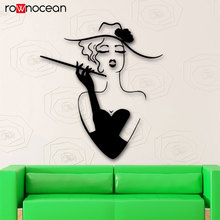 Sexy Girl Fashion Style Dress Hat Store Model Girl Shopping Stickers Vinyl Wall Decal Home Decor Beautiful Mural Wallpaper 3290 2024 - buy cheap