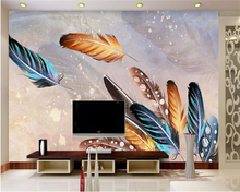 Beibehang papier peint mural 3d moda moderna papel de parede rollstile europeo pavone piume soggiorno tv sfondo papéis de parede decoração da sua casa 2024 - compre barato