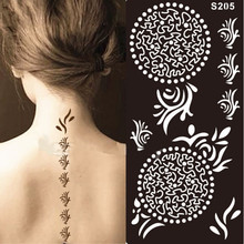 12 шт Шаблон татуировки перо цветок хна татуировки трафарет живопись боди-арт 12 моделей 2024 - купить недорого
