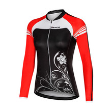 Breathable Cycling Jerseys For Women Flower Quick-Dry Bike Jerseys Long Sleeve Bicycle Clothing Ropa Ciclismo Shirt Tops Wear 2024 - buy cheap