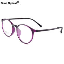 Gmei Optical Urltra-Light TR90 Round Full Rim Optical Eyeglasses Frame Women Plastic Myopia Presbyopia Spectacles 6 Colors M2002 2024 - buy cheap