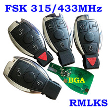 Mando a distancia de coche RMLKS 2, 3, 4 botones, 315MHz, reemplazo de llave para Mercedes Benz 2000 + Control NEC BGA 433MHz 2024 - compra barato