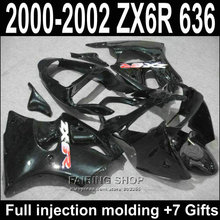 Black Fairings For Kawasaki ZX6R 2000 2002 2001 / zx-6r 00 01 02 Best quality Fairing kit S19 2024 - buy cheap