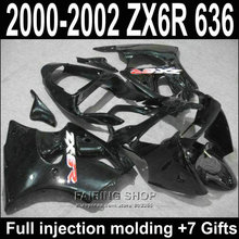 Carenados negros para Kawasaki ZX6R 2000 2002 2001/01 02 00 zx-6r, kit de carenado de la mejor calidad S19 2024 - compra barato