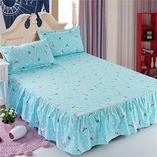 Colcha de saia de cama coreana lençóis de cama ajustados 1.8/1.5/1.2 metros 2024 - compre barato