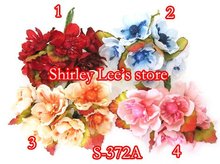 144 BUNCHES=864 stems X  (3cm) Silk  Flower bunch w/Wired Stem,MINI Floral,MIX 4 COLORS* 2024 - buy cheap