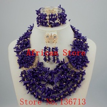 Nuevo juego de joyas con cuentas de Coral africano a la moda juego de collar nigeriano conjunto de joyería africana para boda envío gratis HD336-3 2024 - compra barato