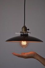 Lámpara colgante de techo estilo americano Vintage, luz E27 Edison negra de 26CM para Bar, cafetería, comedor, sala de café y Bar 2024 - compra barato