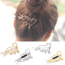 New Puppy Hollow Cat Metal Hairpin Fashion Boutique Hair Ornament Cute Little Animal Hair Clips Girls Hair Accessories for Women 2024 - buy cheap