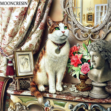 Diy Diamond Embroidery Cross Stitch 5D Diamond Painting Cat & Goddess Full Square Rhinestone Mosaic Picture By Number Wall Decor 2024 - buy cheap